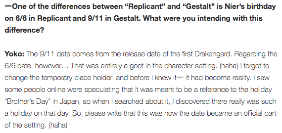 NieR Replicant and Gestalt's Differences Explained